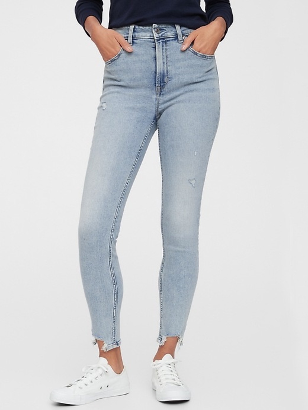 GAP High Rise Universal Legging Jeans With Raw Hem